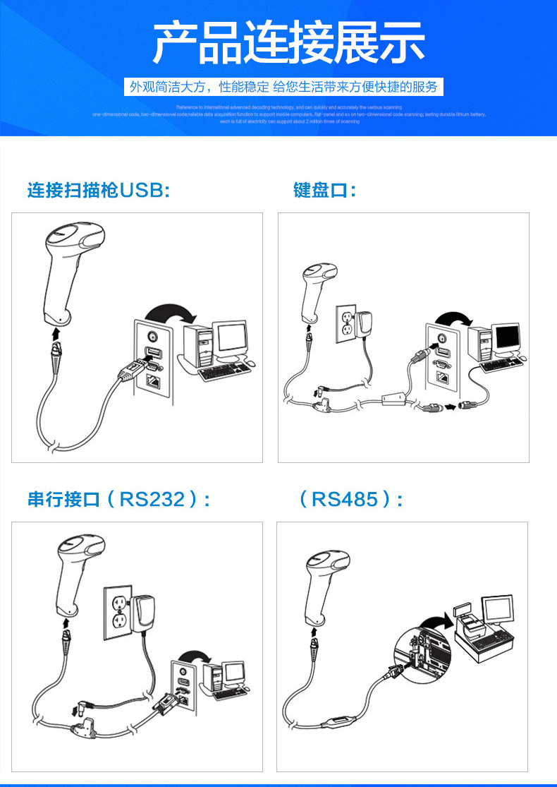 Honeywell Voyager 1400g二维有线条码扫描枪
