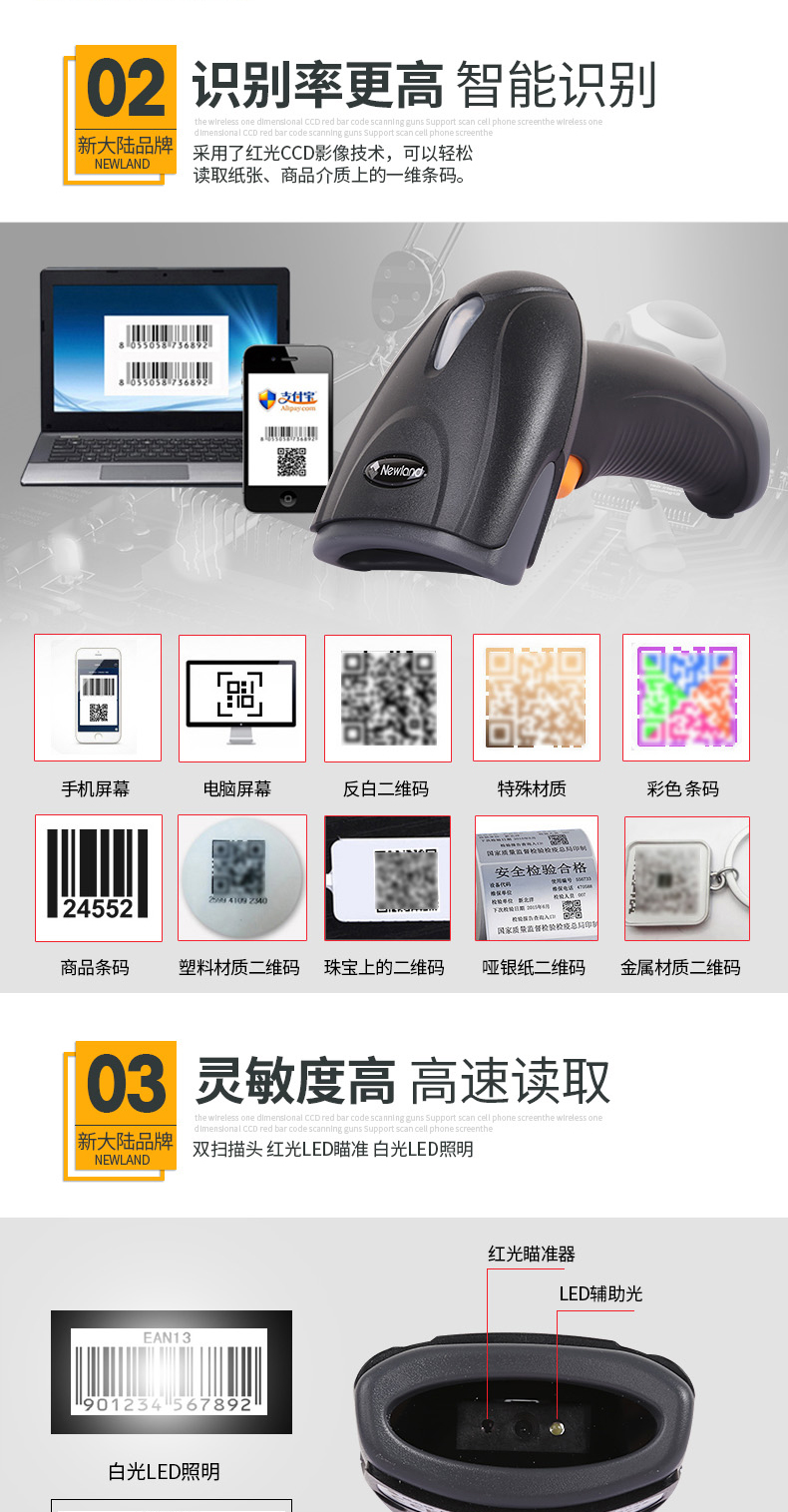 支付宝微信扫描器OY20