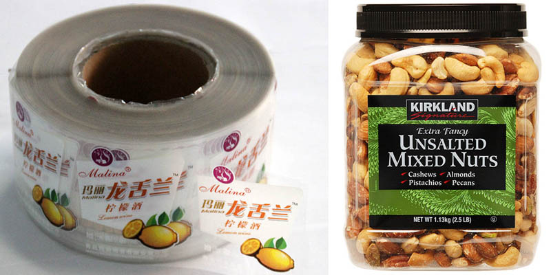 食品瓶装标签