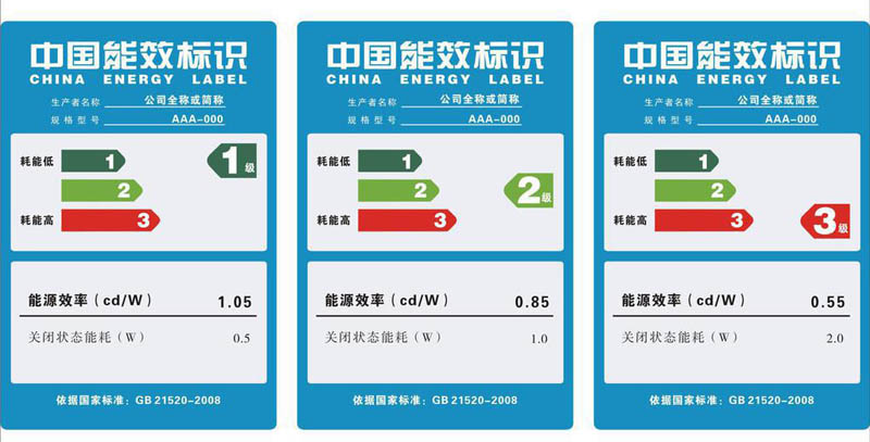 家电能效等级标签